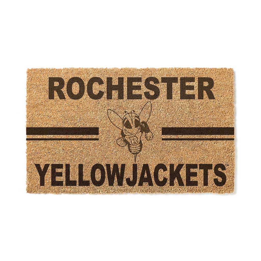 Team Coir Doormat Team Logo University of Rochester Yellowjacket