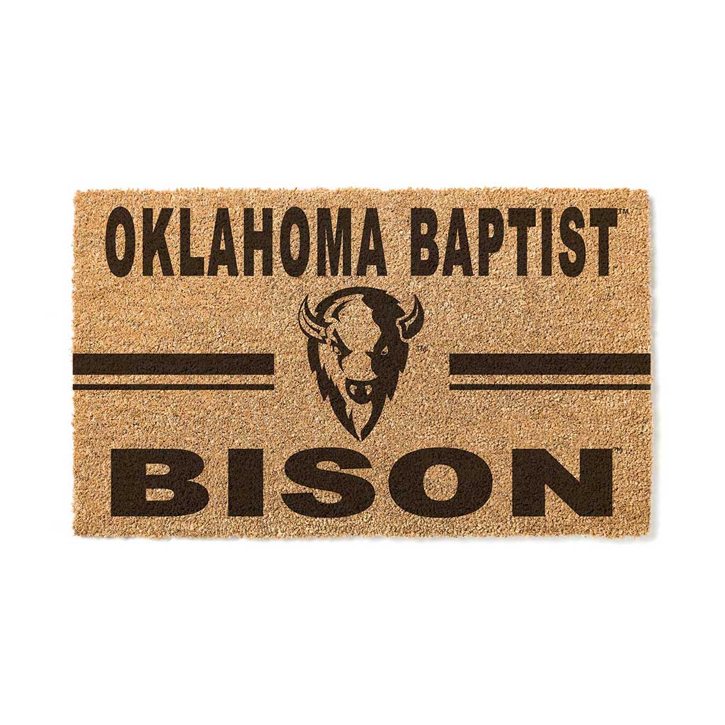 Team Coir Doormat Team Logo Oklahoma Baptist University Bison
