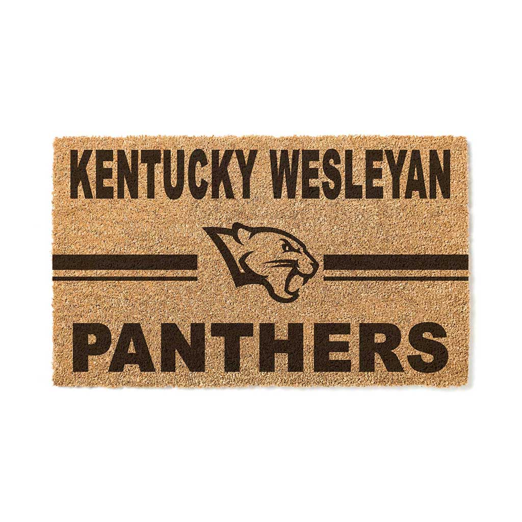 Team Coir Doormat Team Logo Kentucky Wesleyan College PANTHERS