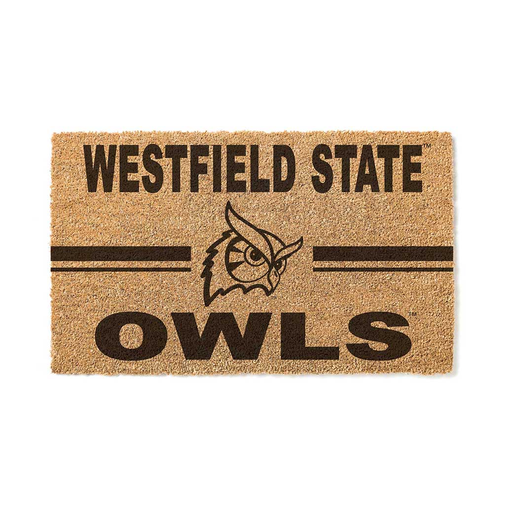 Team Coir Doormat Team Logo Westfield State University Owls