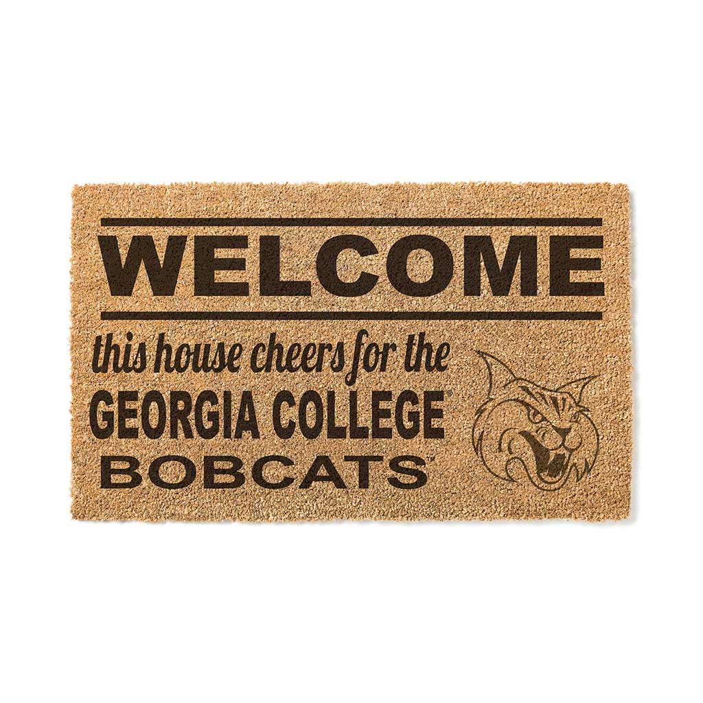 Team Coir Doormat Welcome Georgia College Bobcats