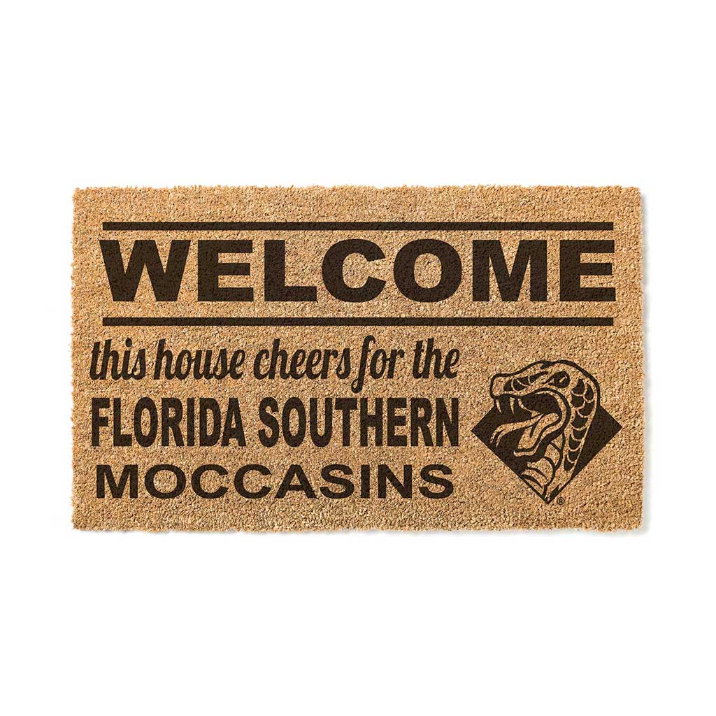 Team Coir Doormat Welcome Florida Southern College Moccasins