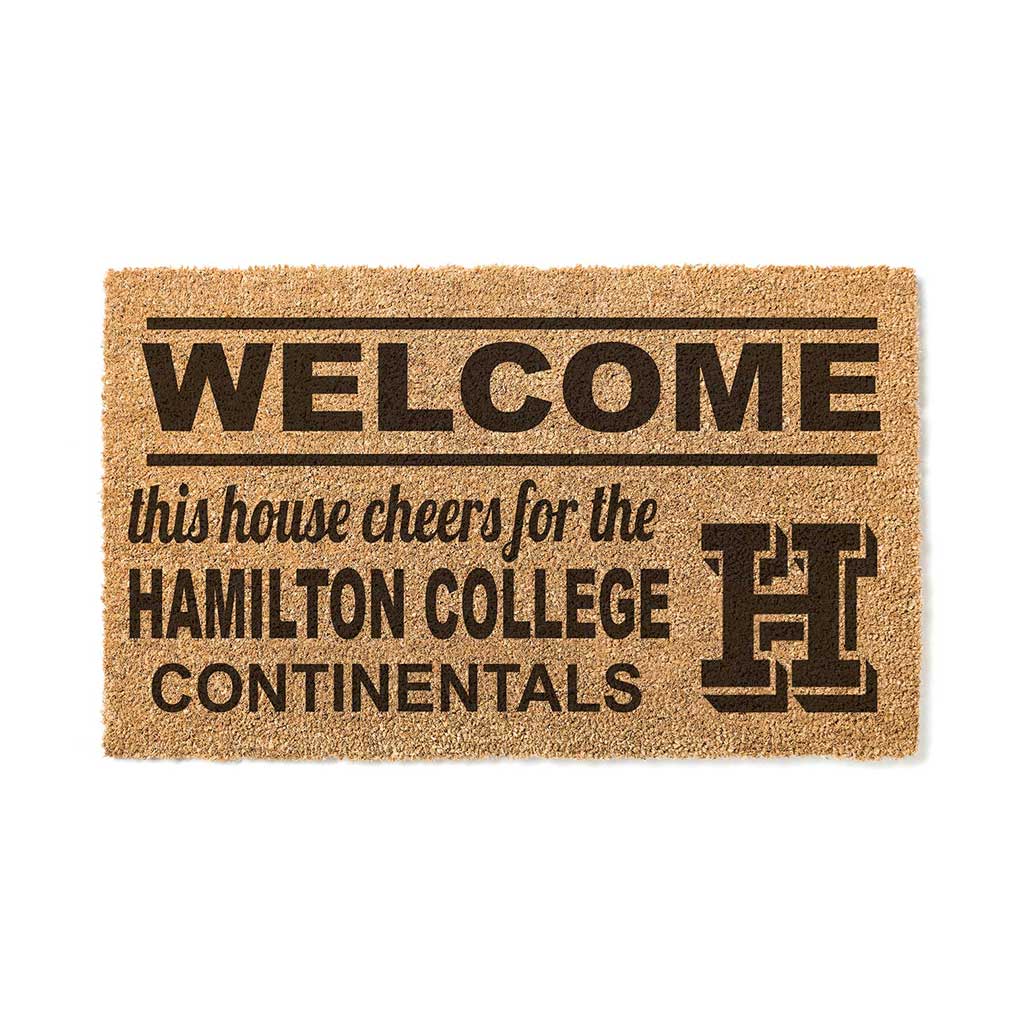 Team Coir Doormat Welcome Hamilton College Continentals