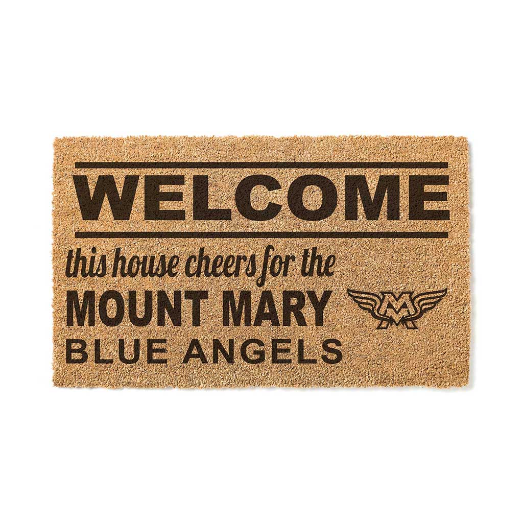 Team Coir Doormat Welcome Mount Mary University Blue Angels