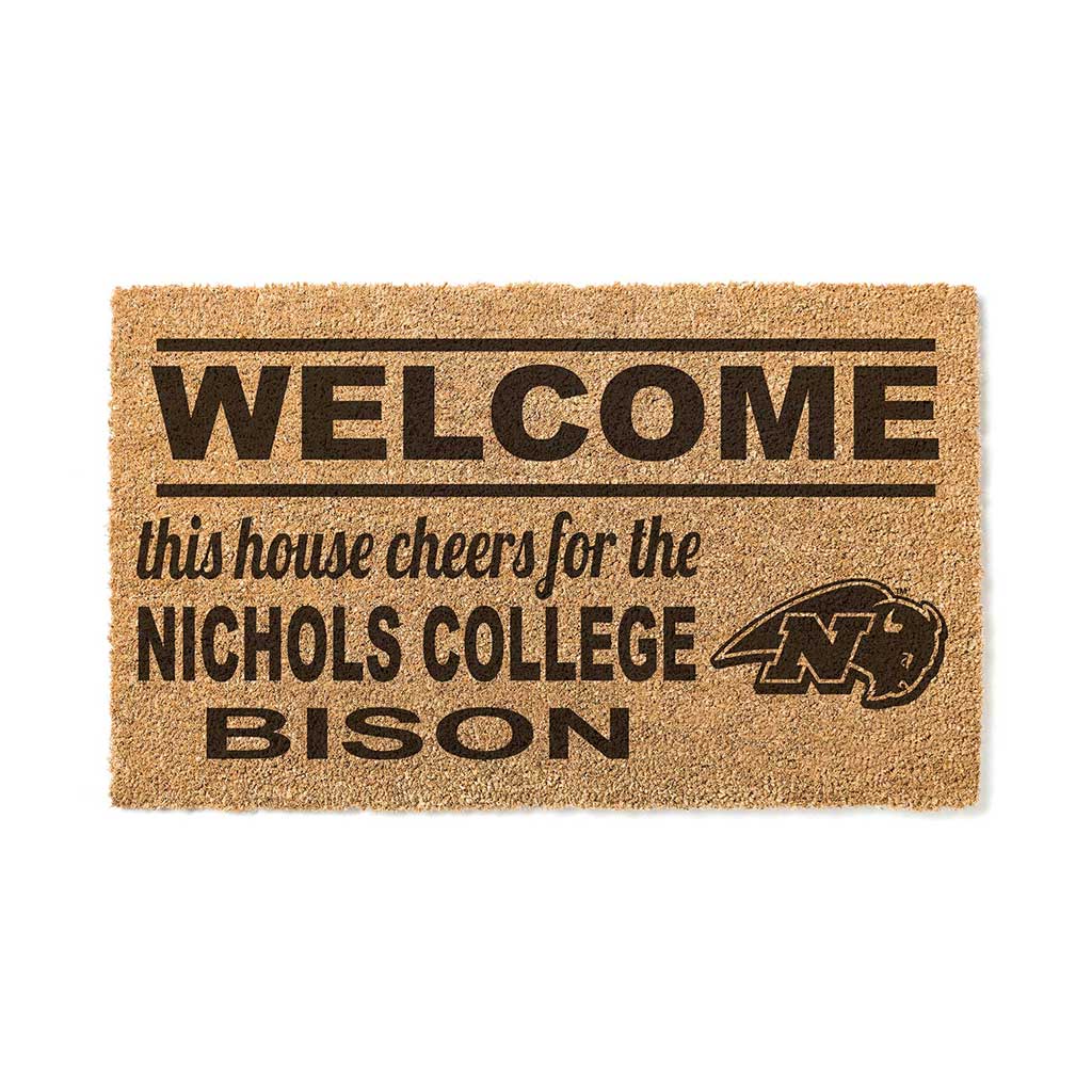 Team Coir Doormat Welcome Nichols College Bison