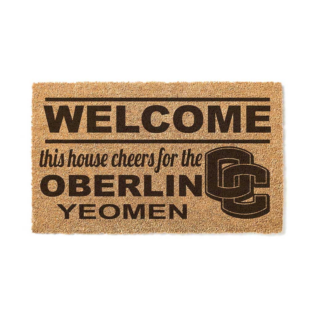 Team Coir Doormat Welcome Oberlin College Yeomen
