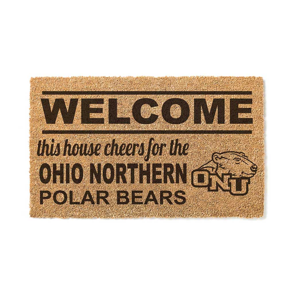 Team Coir Doormat Welcome Ohio Northern University Polar Bears