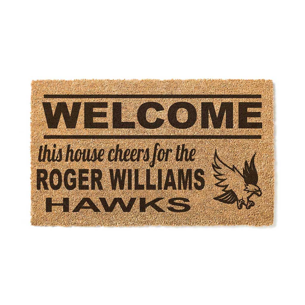 Team Coir Doormat Welcome Roger Williams University Hawks