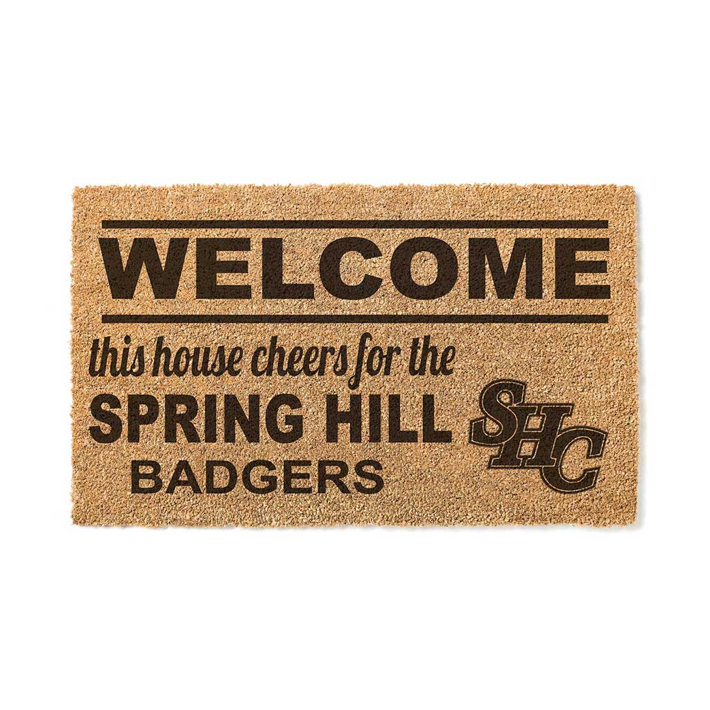 Team Coir Doormat Welcome Spring Hill College Badgers