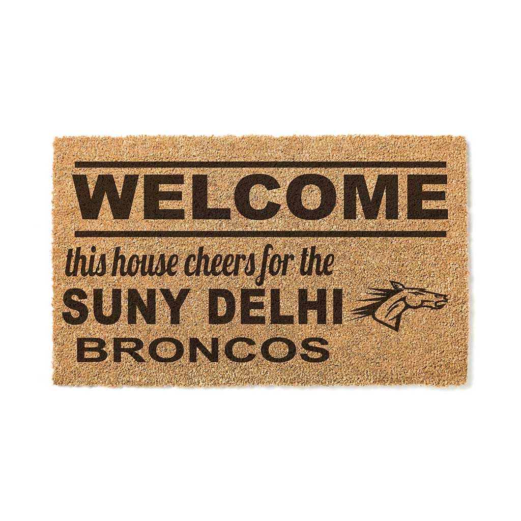 Team Coir Doormat Welcome SUNY Delhi Broncos