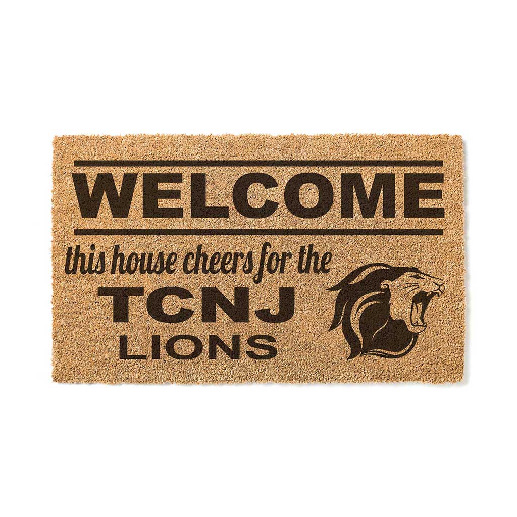 Team Coir Doormat Welcome The College of New Jersey Lions