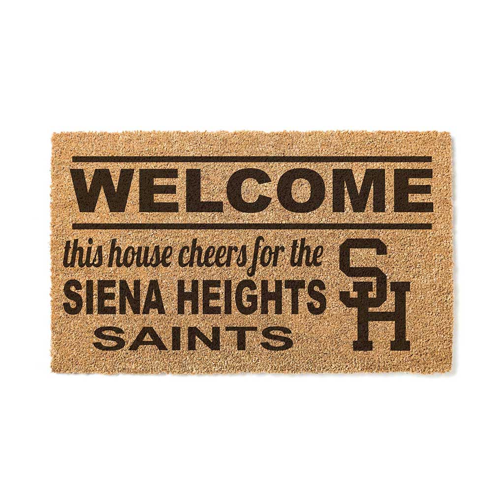 Team Coir Doormat Welcome Siena Heights University Saints
