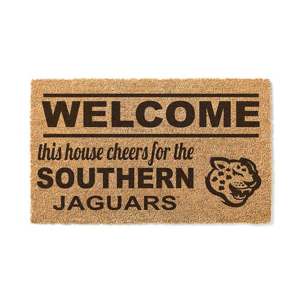 Team Coir Doormat Welcome Southern University Jaguars