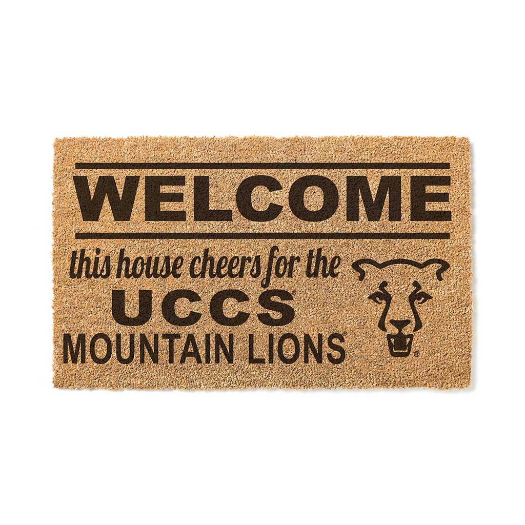 Team Coir Doormat Welcome University of Colorado - Colorado Springs Mountain Lions