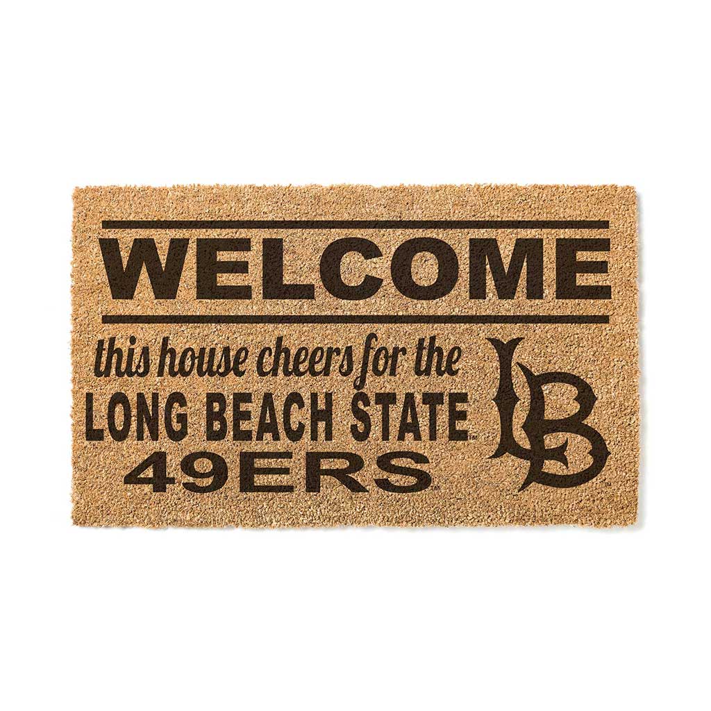 Team Coir Doormat Welcome California State Long Beach 49ers
