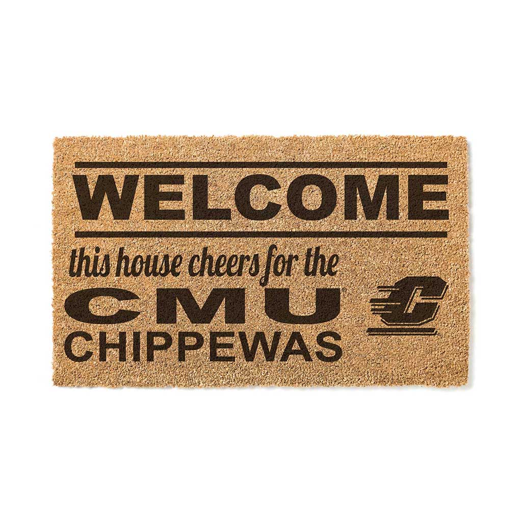 Team Coir Doormat Welcome Central Michigan Chippewas