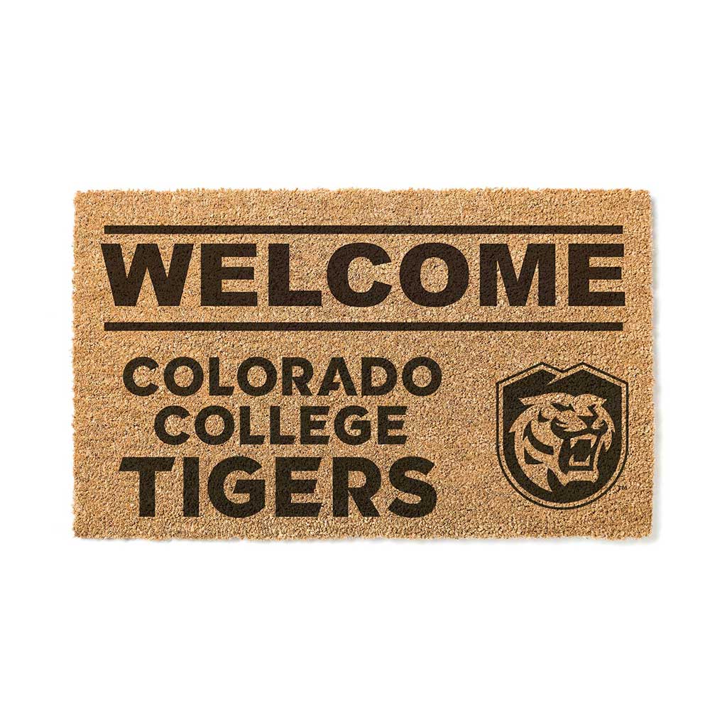 Team Coir Doormat Welcome Colorado College Tigers