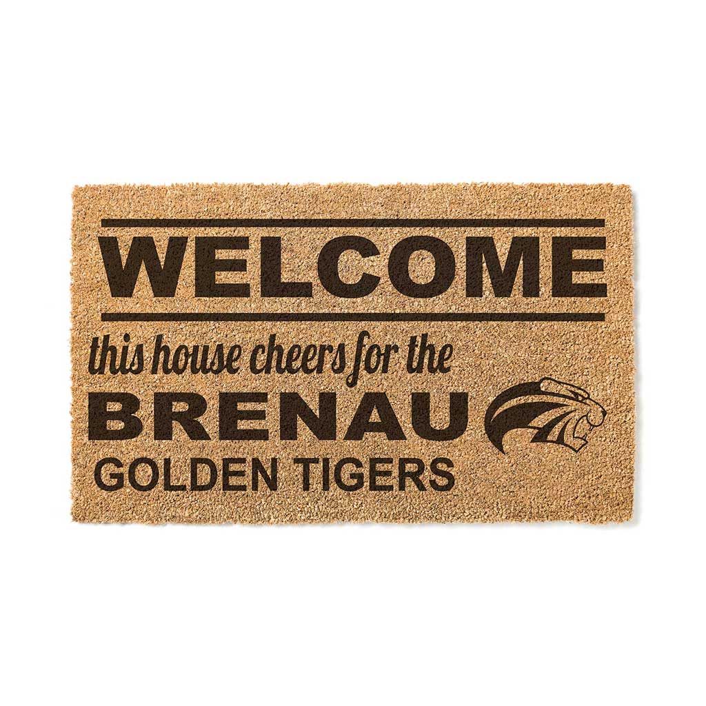 Team Coir Doormat Welcome Brenau University Golden Tigers
