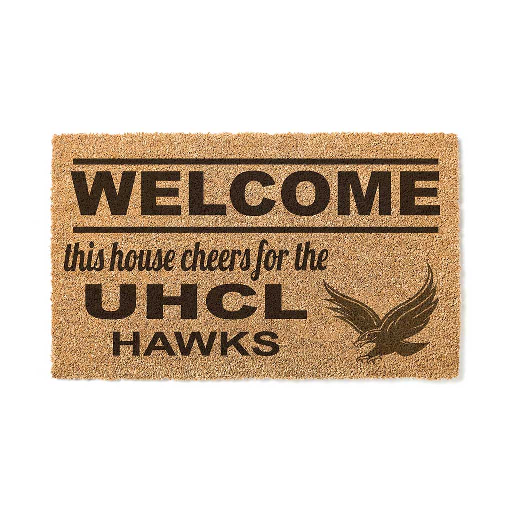 Team Coir Doormat Welcome University of Houston - Clear Lake Hawks