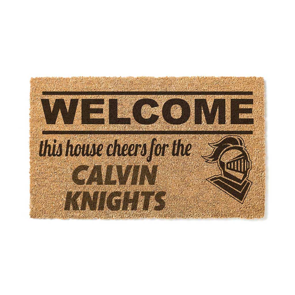 Team Coir Doormat Welcome Calvin University Knights