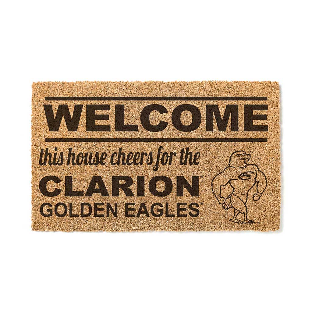 Team Coir Doormat Welcome Clarion University Eagles