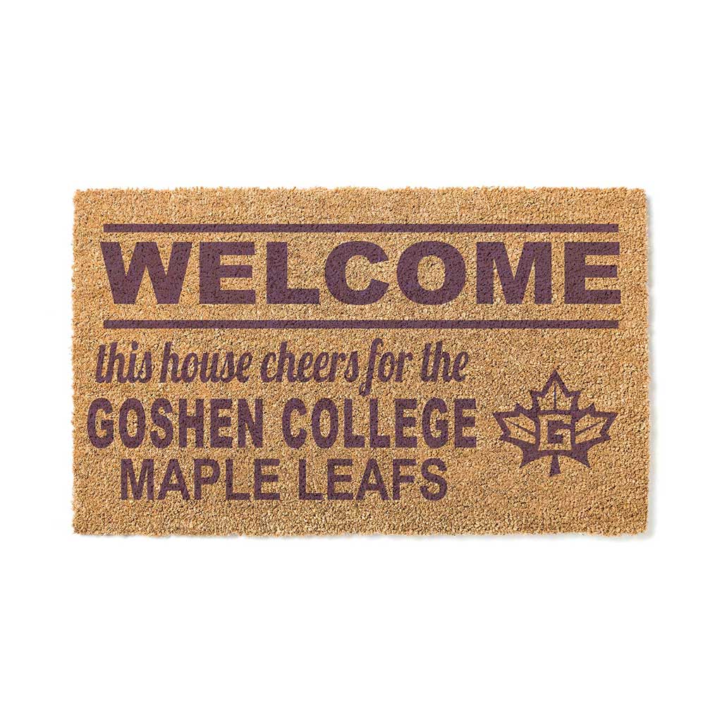 Team Coir Doormat Welcome Goshen College Maple Leafs
