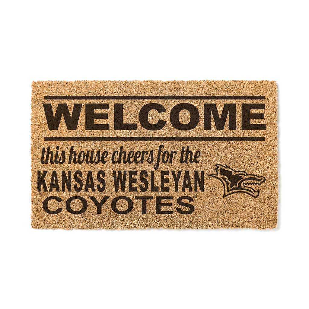 Team Coir Doormat Welcome Kansas Wesleyan Coyotes