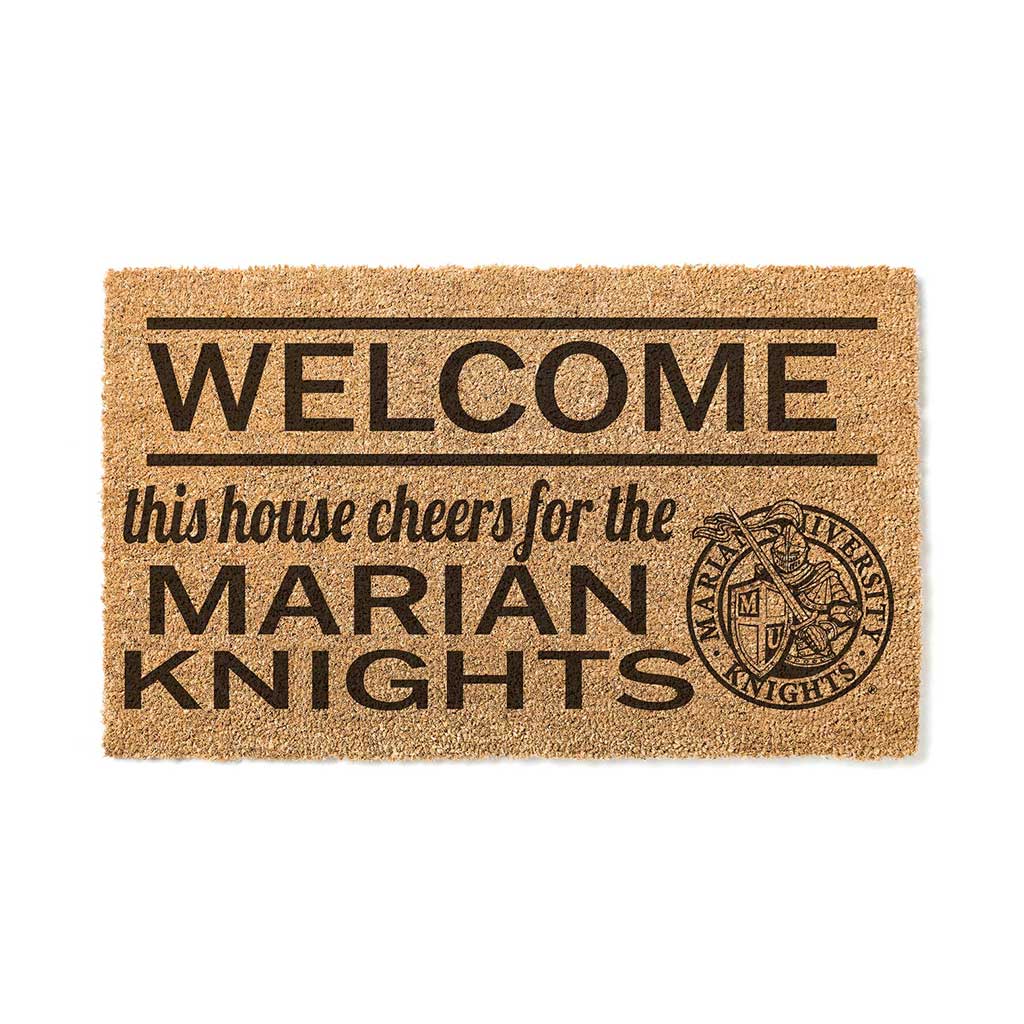 Team Coir Doormat Welcome Marian University Knights