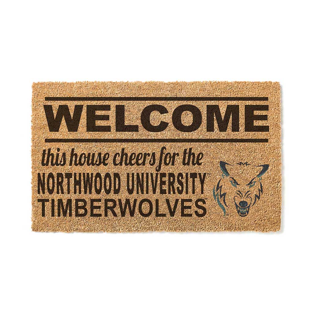 Team Coir Doormat Welcome Northwood University Wolves