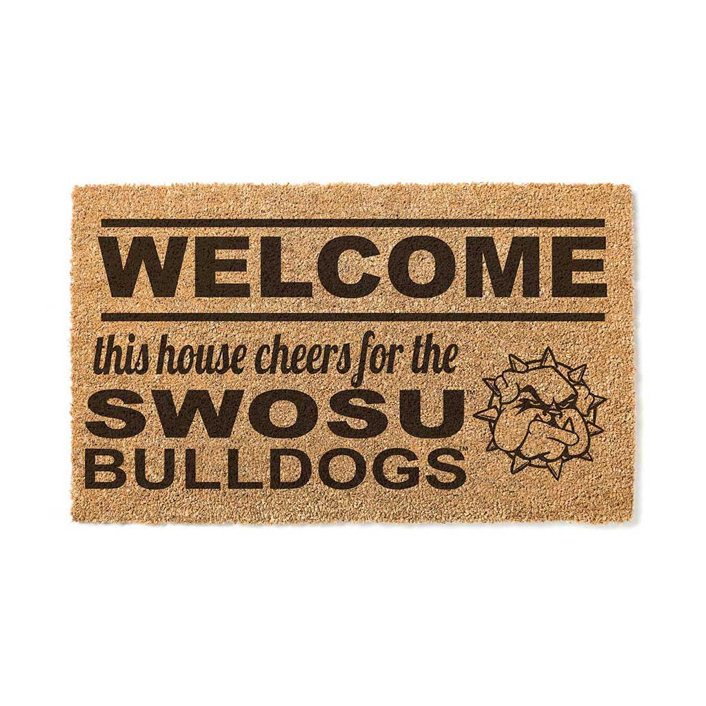 Team Coir Doormat Welcome Southwestern Oklahoma State Bulldogs