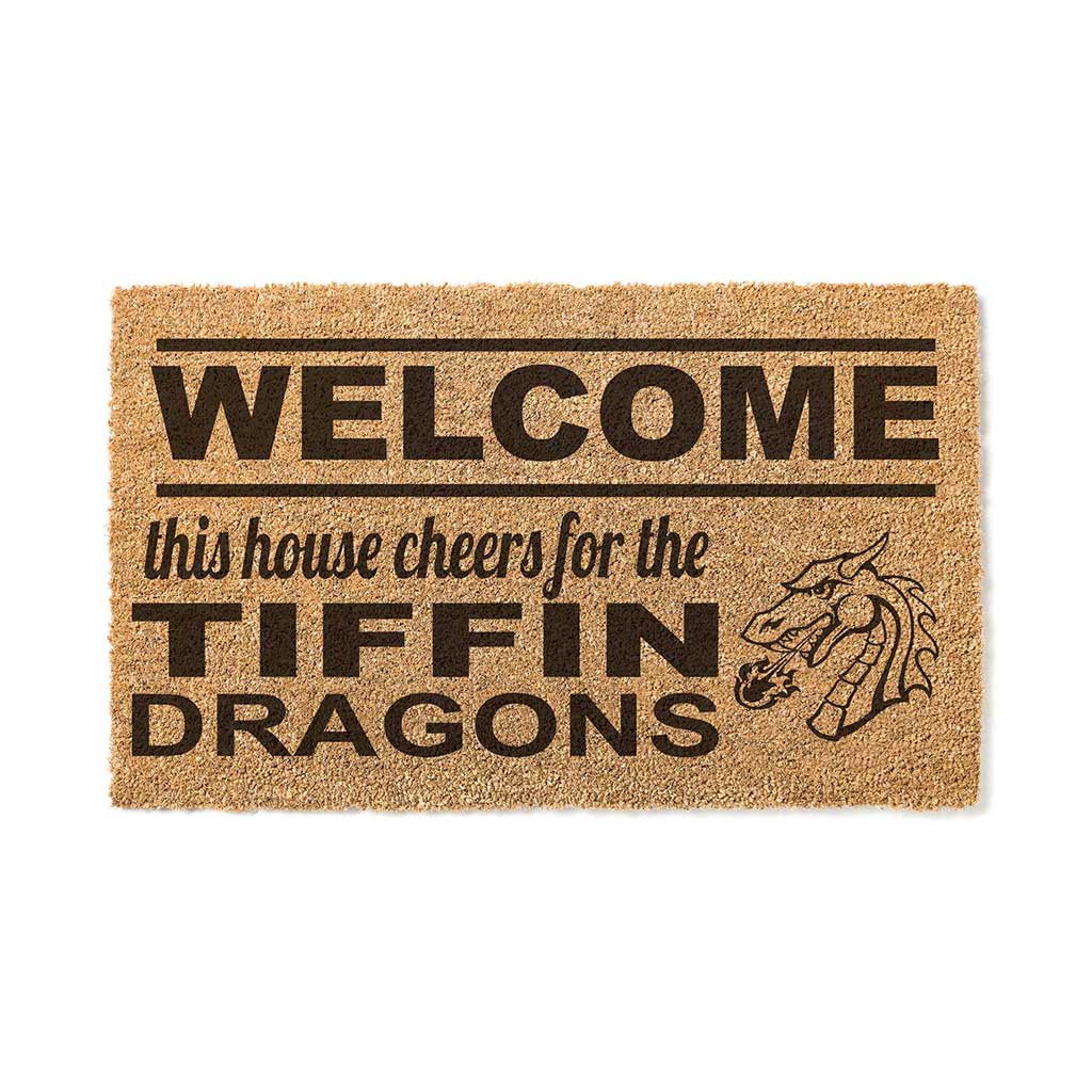 Team Coir Doormat Welcome Tiffin University Dragons
