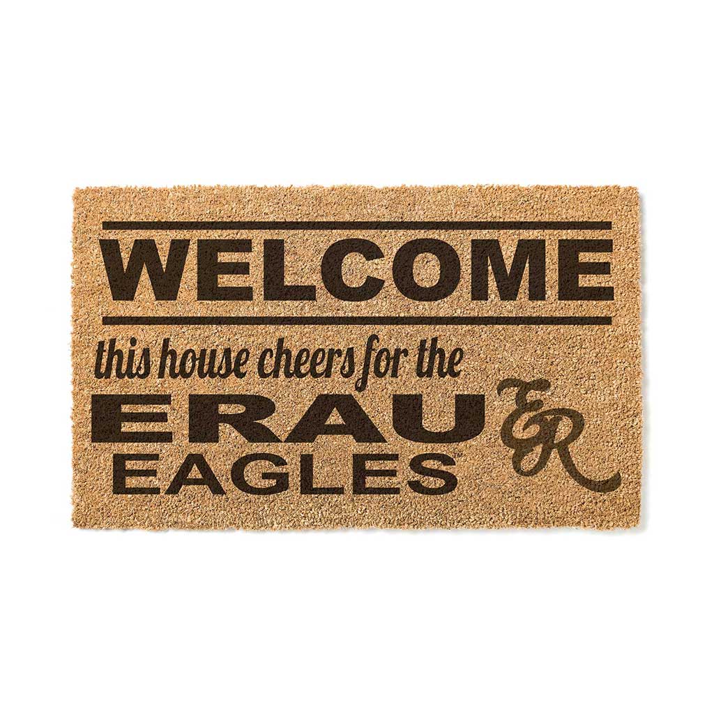 Team Coir Doormat Welcome Embry-Riddle Aeronautical Prescott Eagles