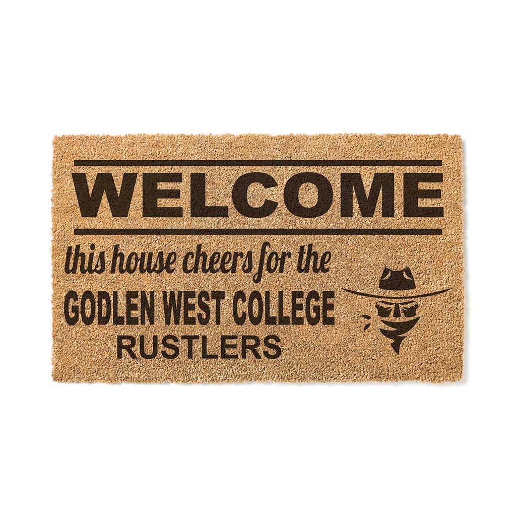 Team Coir Doormat Welcome Golden West Coast College Rustlers