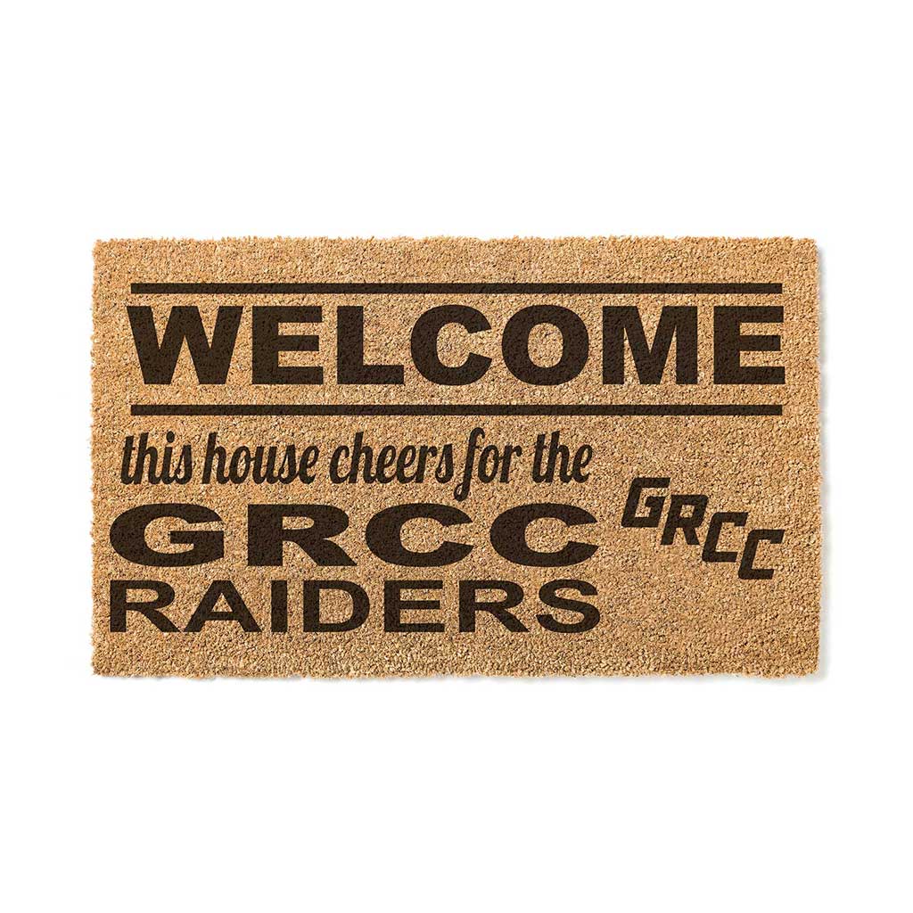Team Coir Doormat Welcome Grand Rapids Community College Raiders