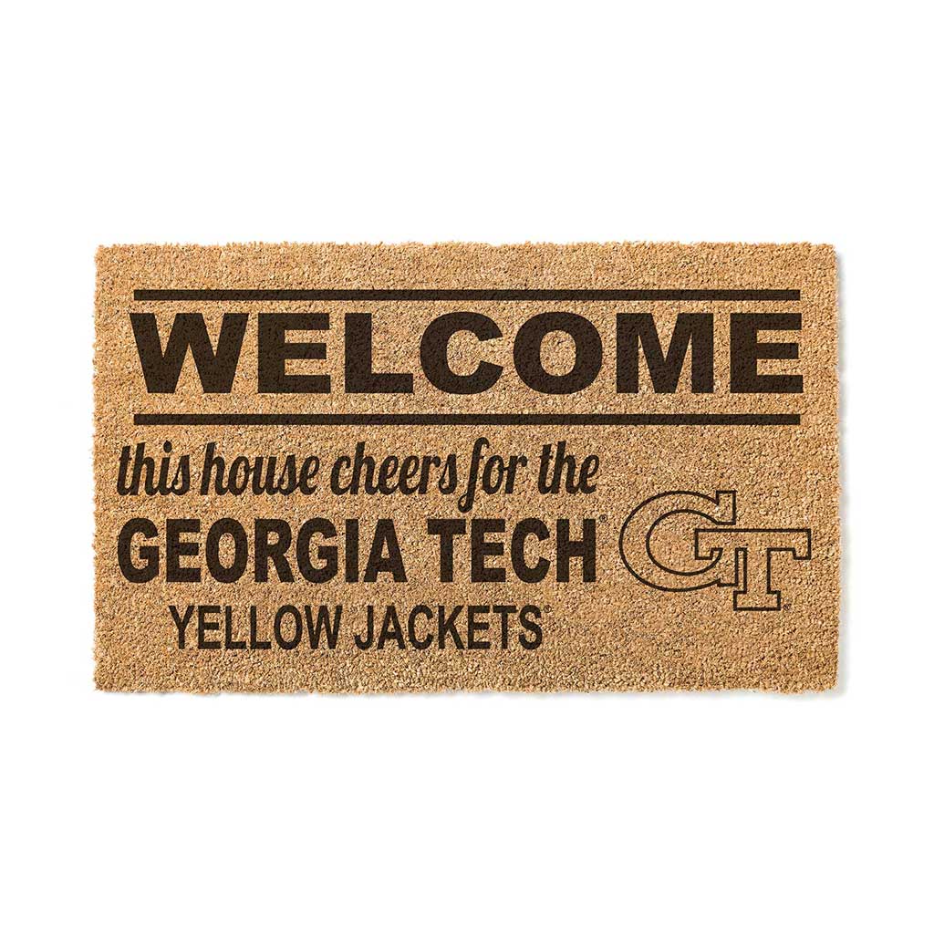 Team Coir Doormat Welcome Georgia Tech Yellow Jackets