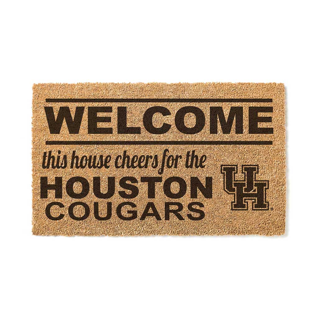 Team Coir Doormat Welcome Houston Cougars
