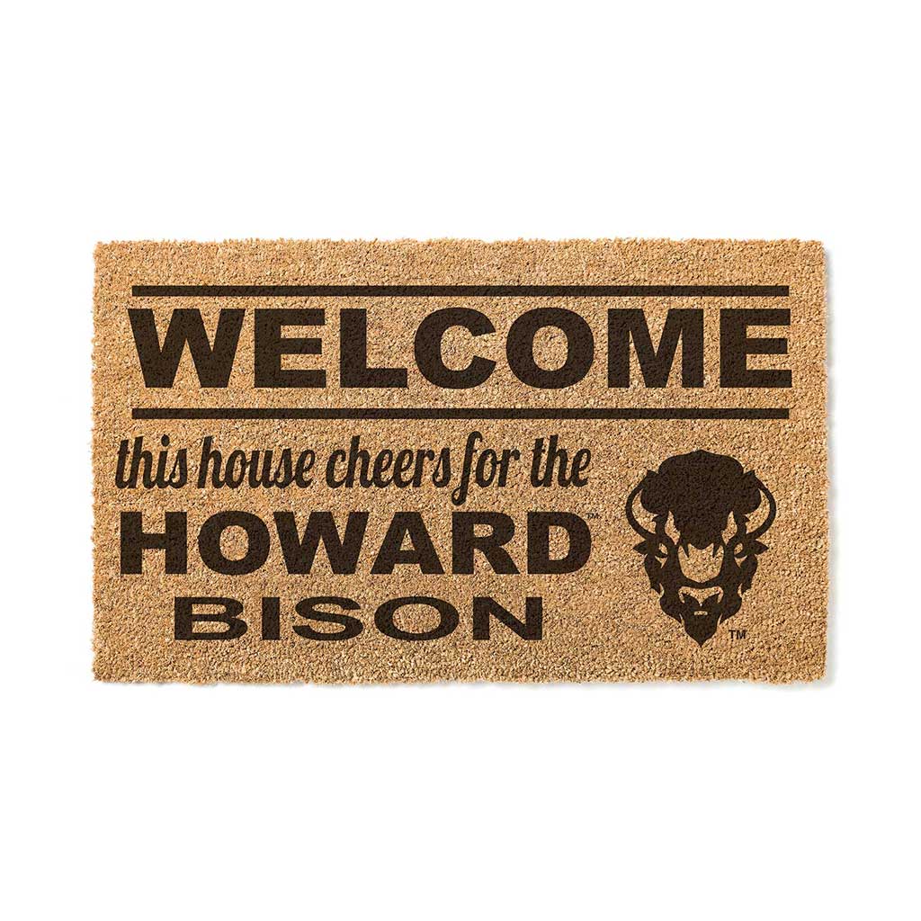 Team Coir Doormat Welcome Howard Bison