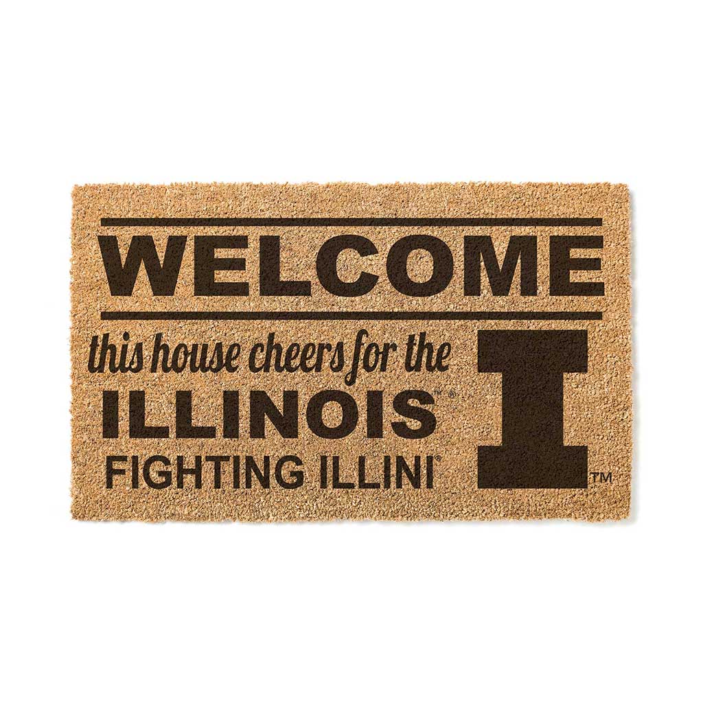 Team Coir Doormat Welcome Illinois Fighting Illini