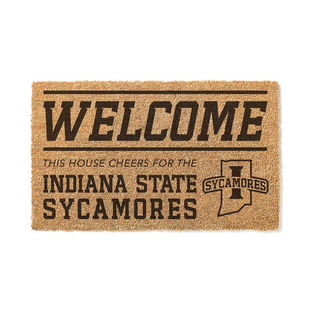 Team Coir Doormat Welcome Indiana State Sycamores