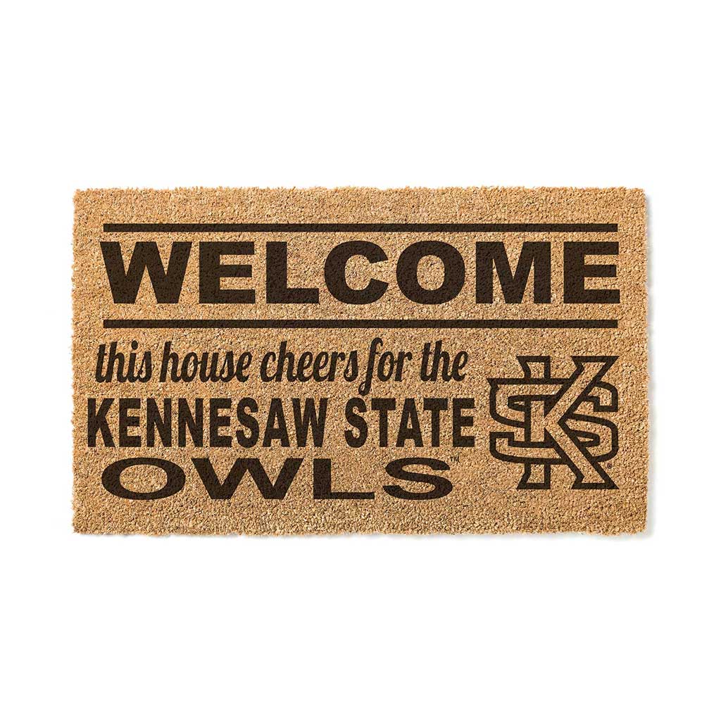 Team Coir Doormat Welcome Kennesaw State Owls