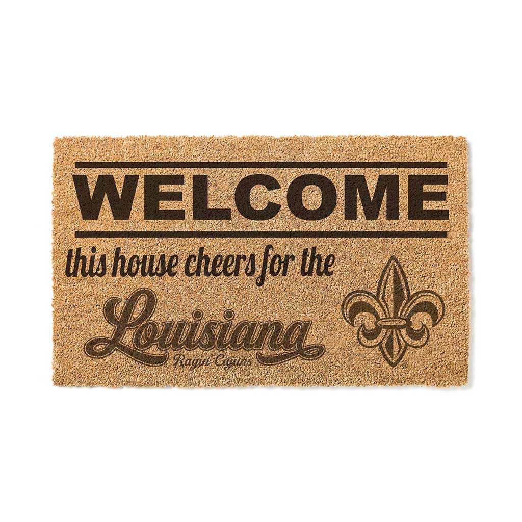 Team Coir Doormat Welcome Louisiana State Lafayette Ragin Cajuns