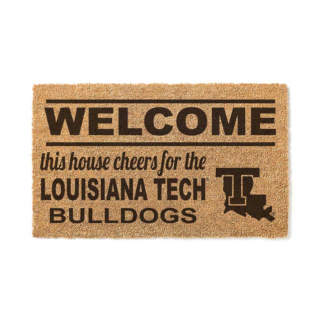 Team Coir Doormat Welcome Louisiana Tech Bulldogs