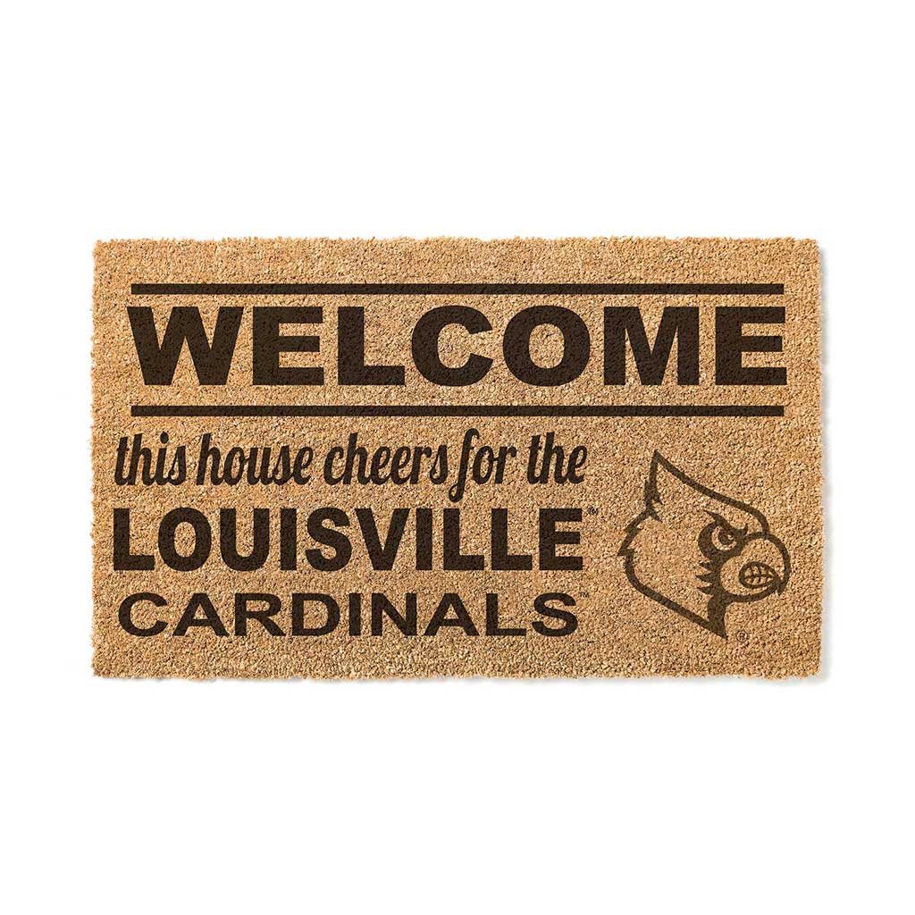Team Coir Doormat Welcome Louisville Cardinals