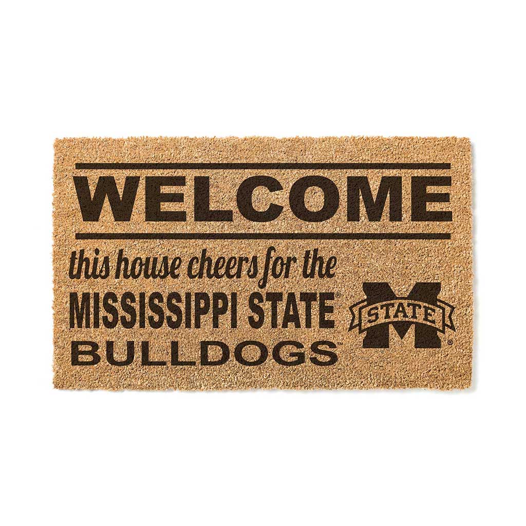 Team Coir Doormat Welcome Mississippi State Bulldogs