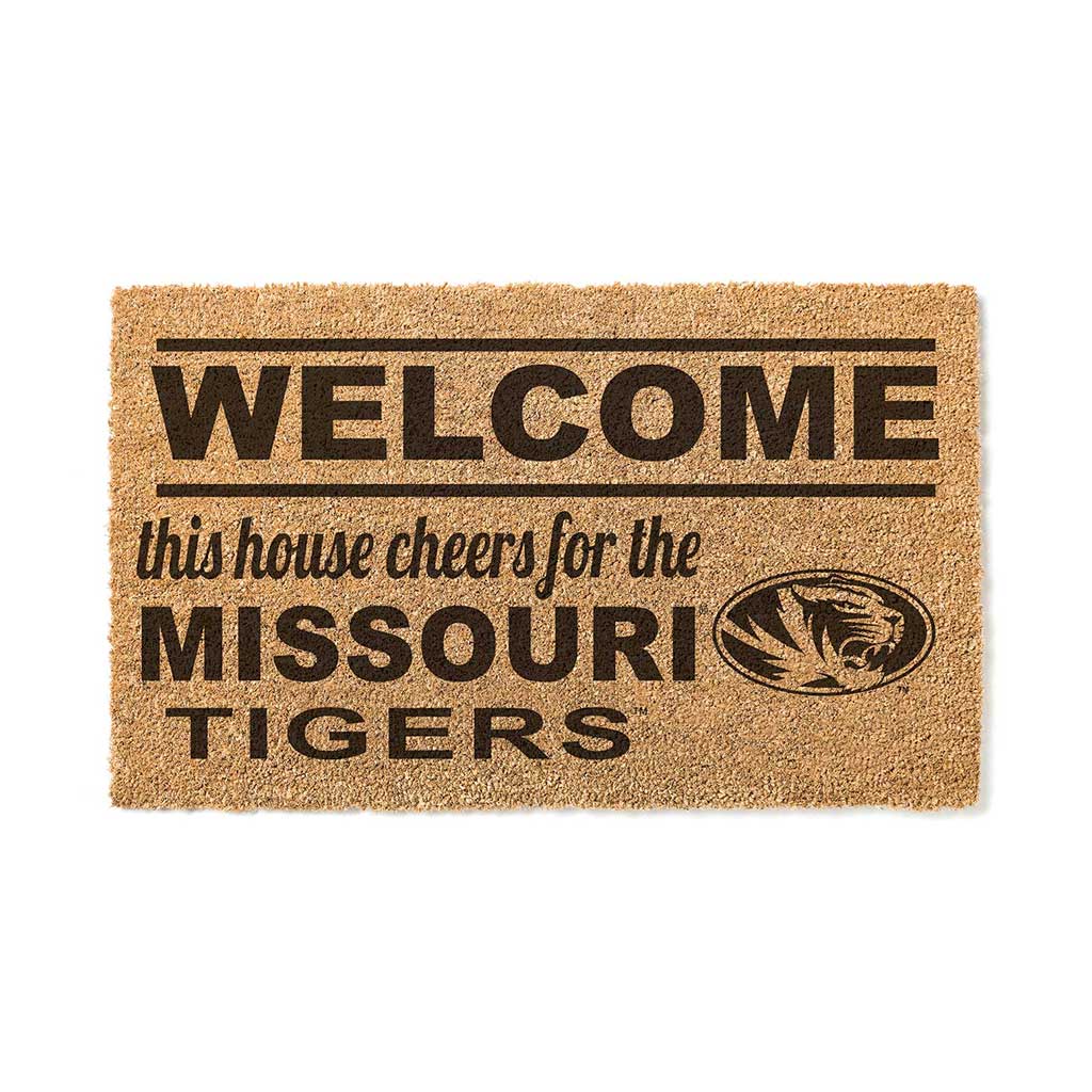 Team Coir Doormat Welcome Missouri Tigers