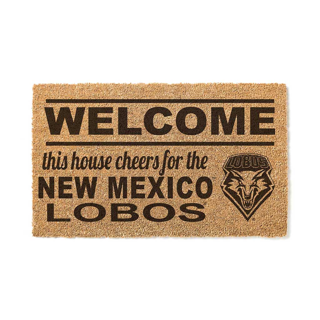 Team Coir Doormat Welcome New Mexico Lobos