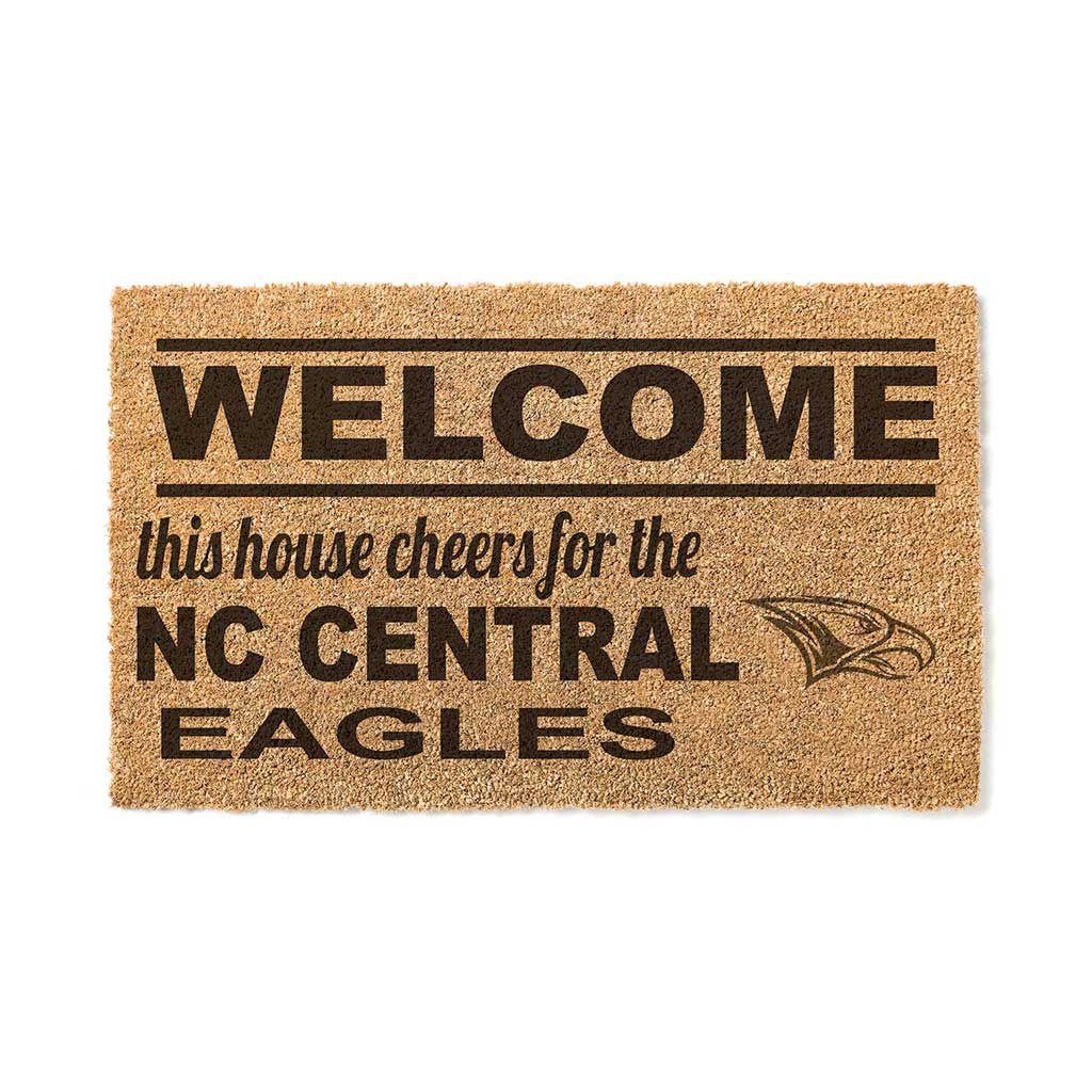 Team Coir Doormat Welcome North Carolina Central Eagles