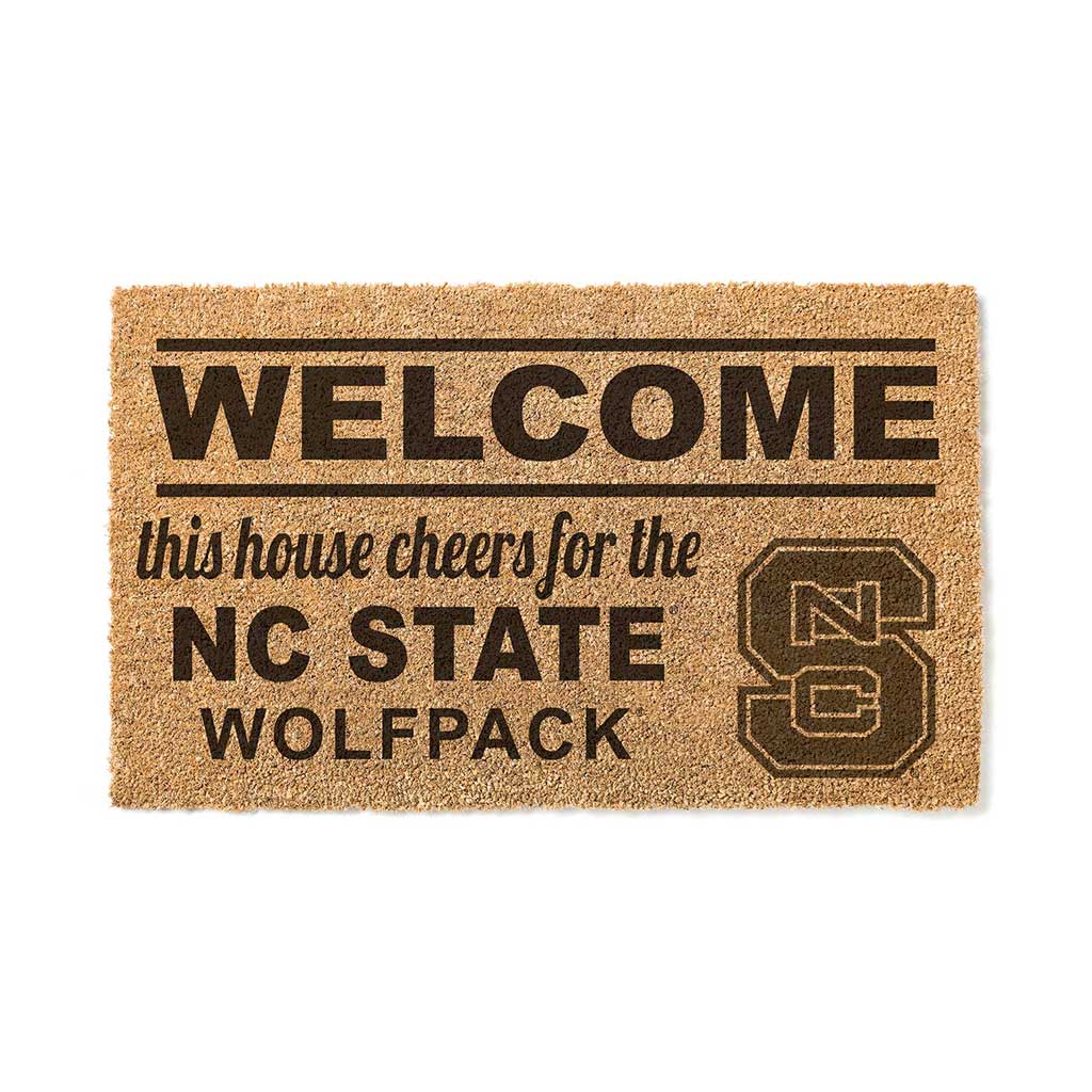 Team Coir Doormat Welcome North Carolina State Wolfpack