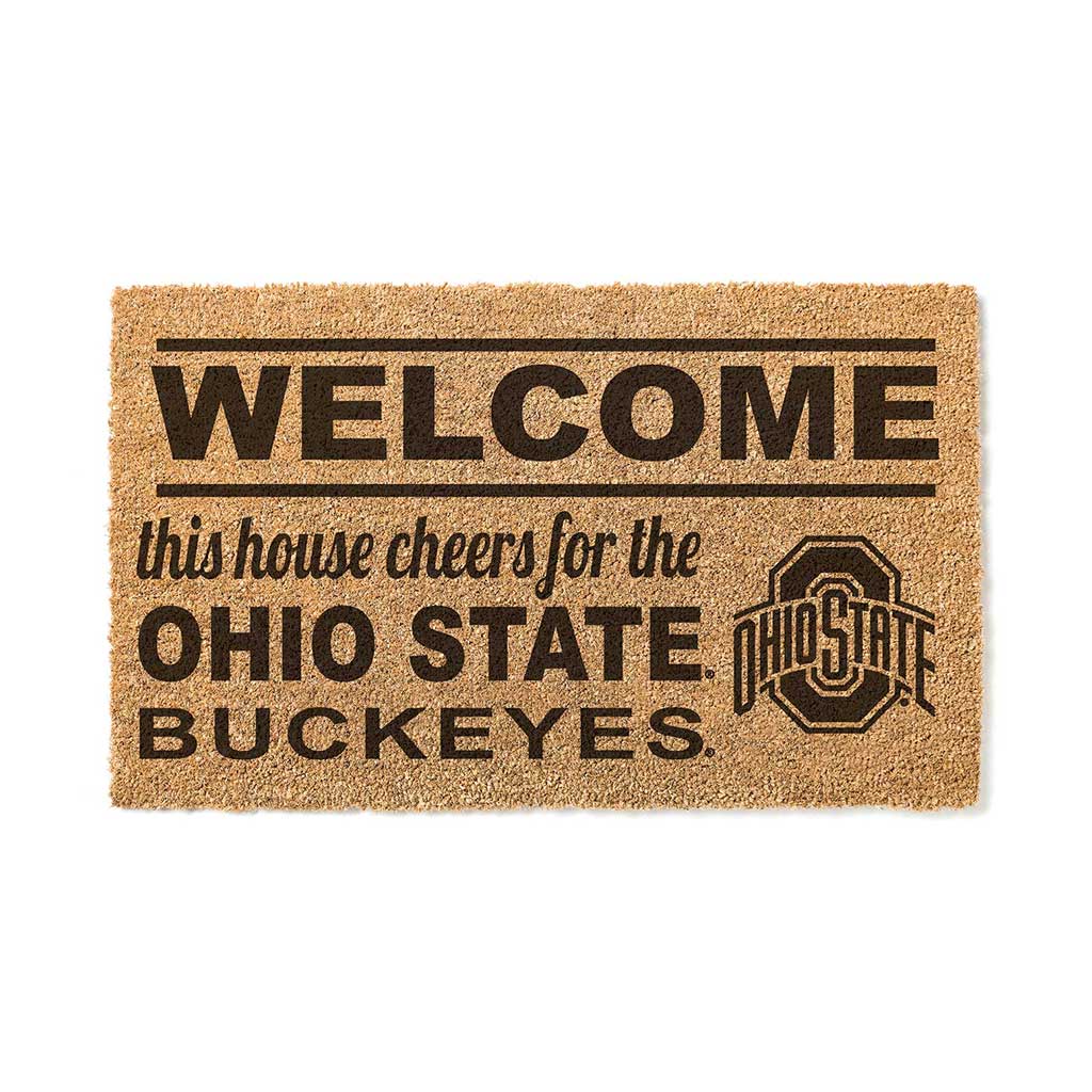 Team Coir Doormat Welcome Ohio State Buckeyes