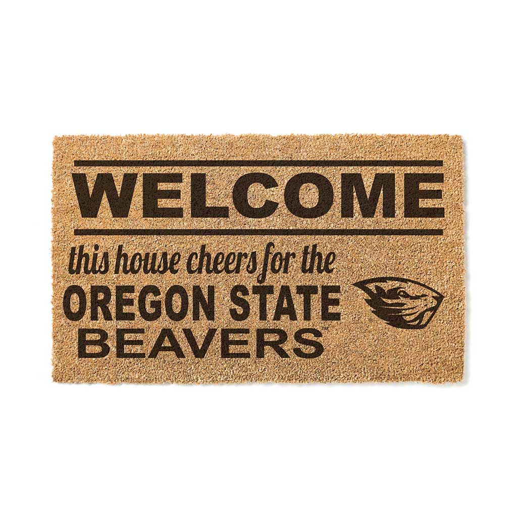 Team Coir Doormat Welcome Oregon State Beavers